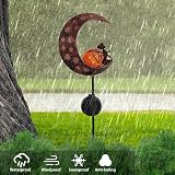 TERESA'S COLLECTIONS Large Garden Moon Fairy Solar Light 39in Crackle Glass view 7