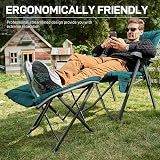 EVER ADVANCED Folding Camping Footrest Ergonomic Ottomans Dark Green view 4