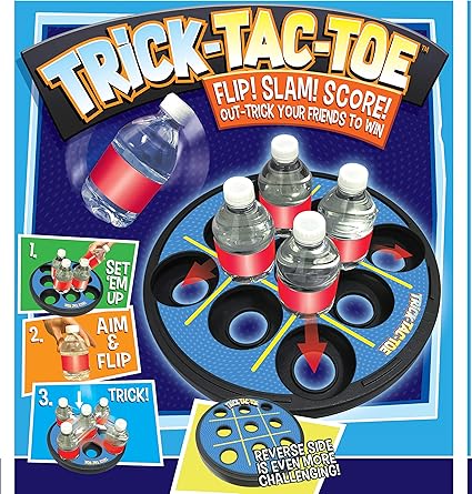 Amazon Com Trick Tac Toe Bottle Flipping Game For Indoors