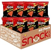 Doritos Flavored Tortilla Chips, Flamin' Hot Nacho, 1 Ounce (Pack of 40)