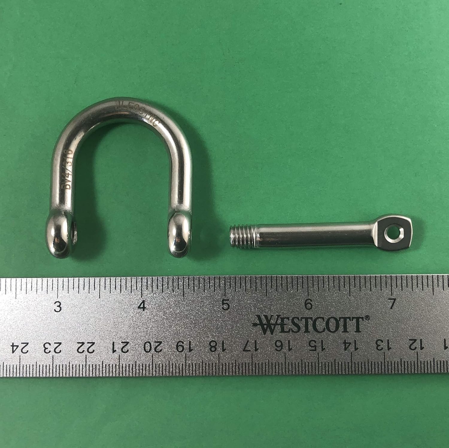US STAINLESS Stainless Steel 316 Wide D Shackle 5/16" (8mm) Marine Grade, Silver, 5/16" (8mm) Wide D - Image 3