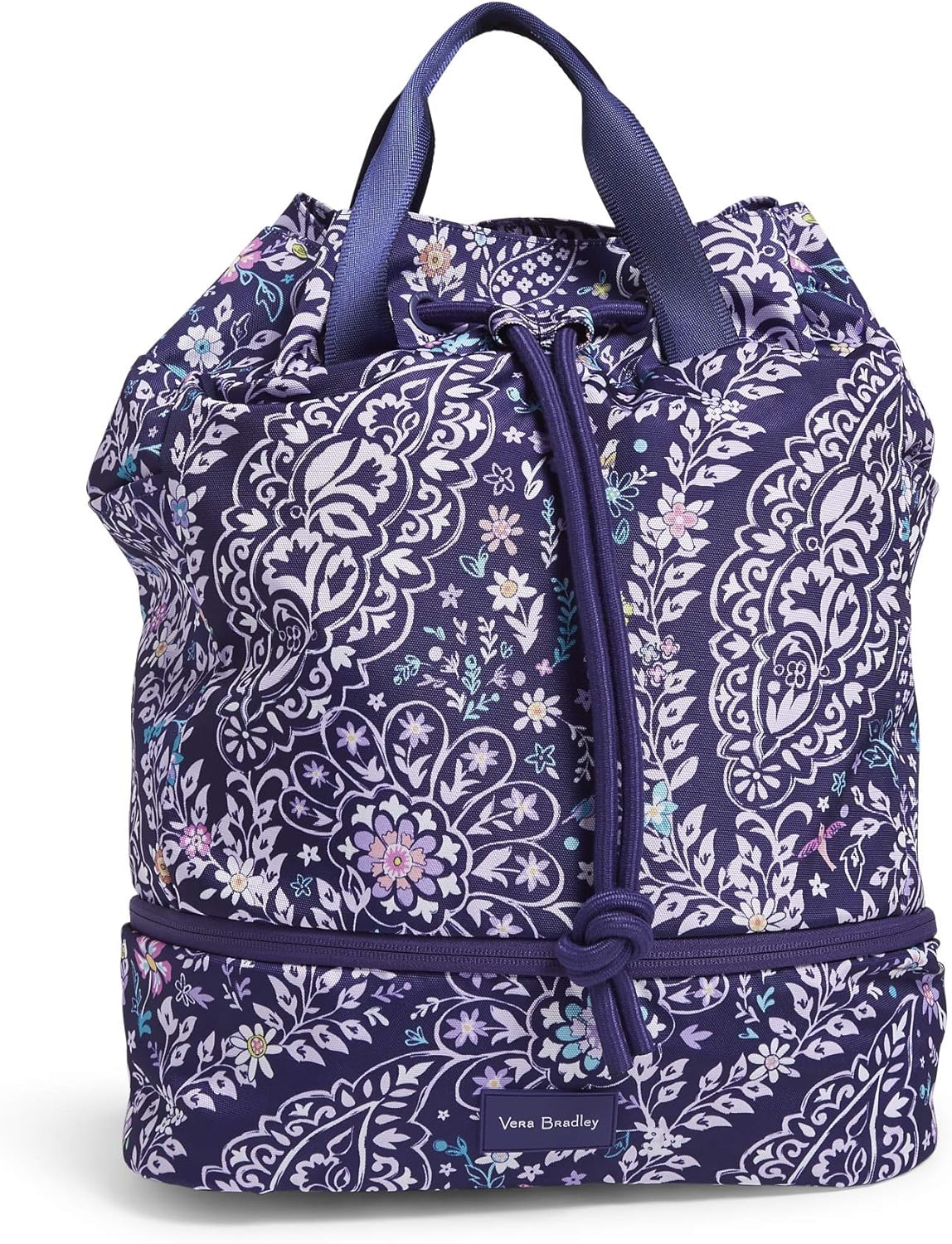 Vera Bradley Women's Recycled Lighten Up Reactive Sport Gym Bag Purple