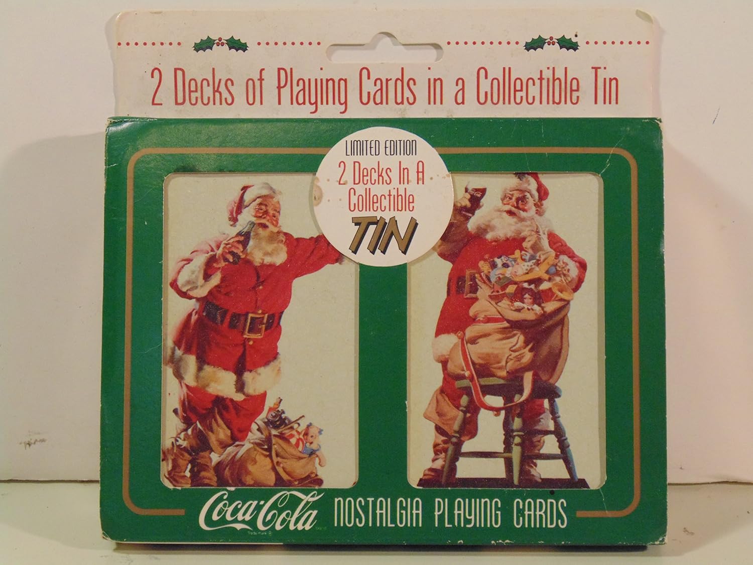 1995 Coca-Cola Nostalgia Playing Cards in Collectible Tin