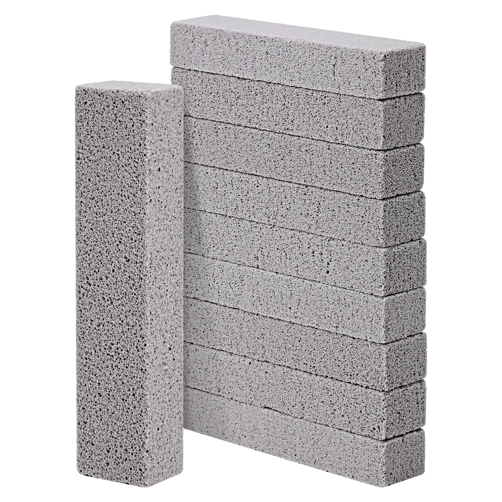 Photo 1 of HongWay 8 Pack Pumice Stone for Cleaning, Pumice Stone for Toilet Cleaning Bowl Stick, Heavy Duty Strong Pumice Cleaning Bar for Bathtubs, Kitchen Sink, Grill, Household (5.9 x 1.4 x 0.9 Inches)