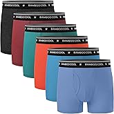 BAMBOO COOL Boys’Moisture Wicking & Breathable Mesh Underwear Soft Tagless Performance No Ride Up Boxer Briefs 6 Pack