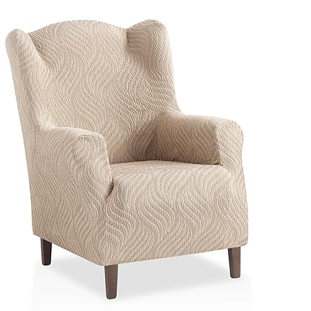 Bartali Aitana Elastic Armchair Cover 50 Polyester 45 Cotton 5 Elastomer Ivory 1 Square