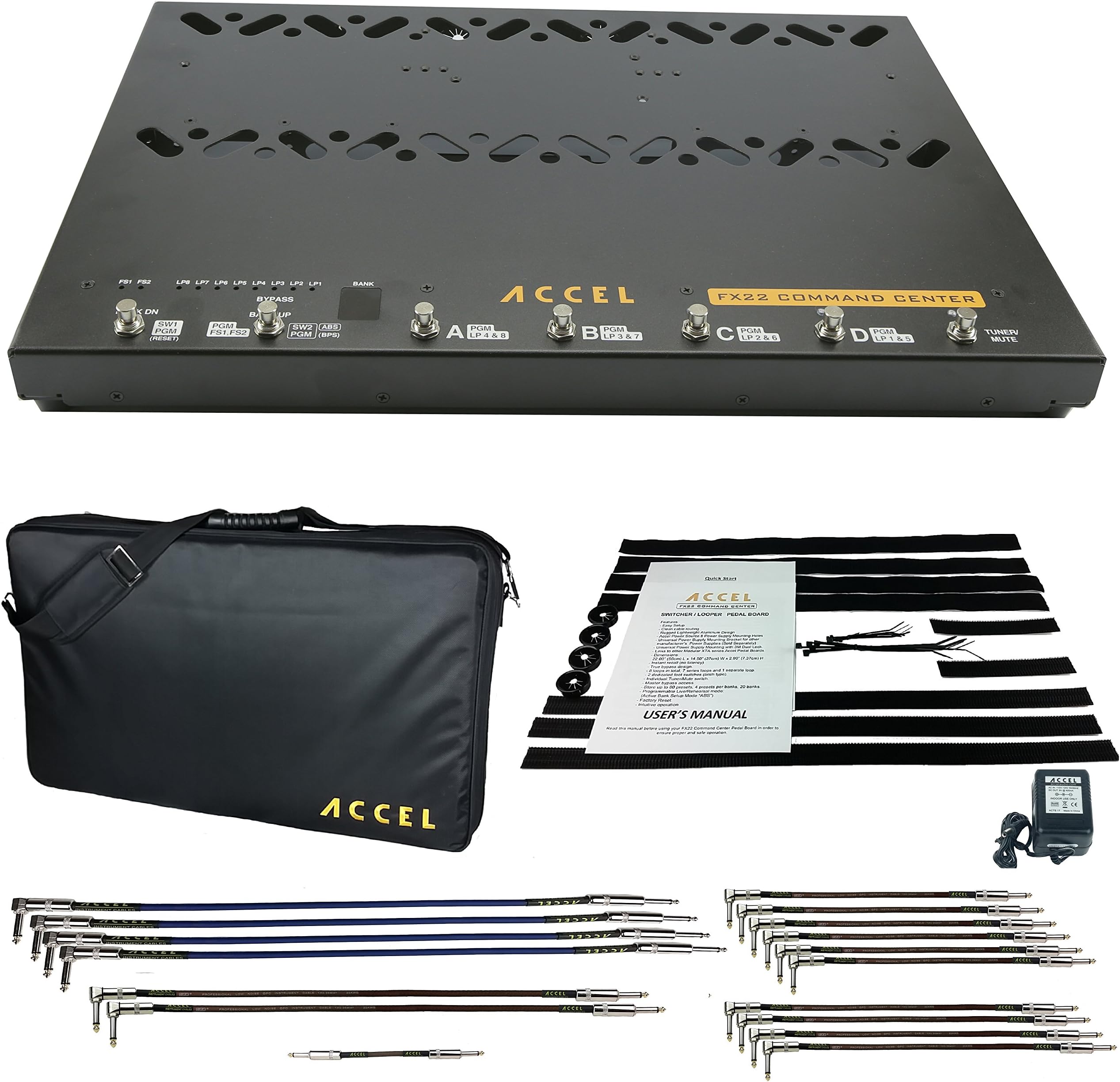 Accel FX22 Command Center Pedal Board Bundle 1