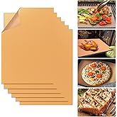Demiwise Copper Grill Mats for Ourdoor Grill Set of 6,Heavy Duty Non-Stick BBQ Grill Mats,Reusable & Easy to Clean for Gas,Charcoal & Electric Grills-15.75 x 13 Inch