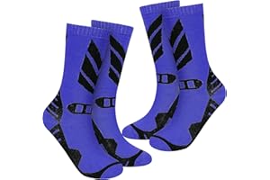 wanchel Warm Kids Ski Socks - 2 Pairs Merino Wool Skiing Socks, Winter Warm Snowboard Thermal Socks For Boys Girls Toddlers