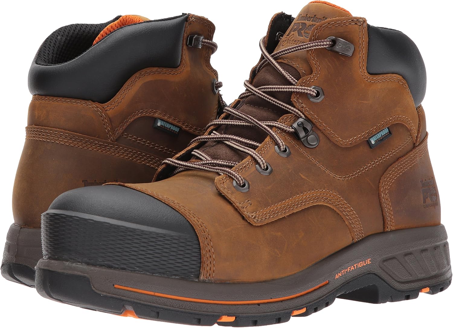 Timberland PRO Men's Helix HD 6 Inch Composite Safety Toe Waterproof Industrial & Construction Shoe, Distressed Brown Full Grain Leather, 11: Shoes