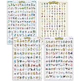 Pokemon Poster Characters Set of 4 (61 x 91.5 cm) Regions: Kanto, Johto, Hoenn &amp; Sinnoh