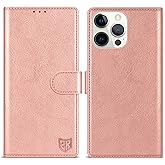 ZZXX for iPhone 14 Pro Max Wallet Case with [RFID Blocking] Card Slot Kickstand Magnetic Closure Leather Flip Fold Protective Phone Case for iPhone 14 Pro Max Case Wallet(Rose Gold-6.7 inch)