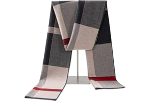 Lallier Men's Merino Wool Scarf, Long Winter Neckwear with Gift Box