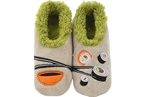 Snoozies Pairable Slipper Socks - Funny House Slippers for Women, Non-Slip Fuzzy Slipper Socks
