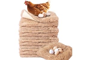 Matutinus Laying Hen Nesting Pads, Premium Bedding for Chicken Nesting Box, Chicken Coop Accessories, 13x13, 12 Pieces (4 Pack)