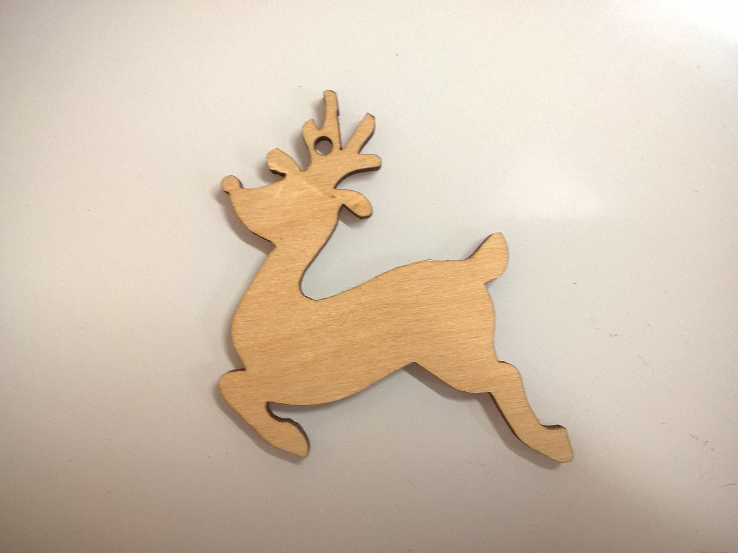 Derwent Laser Crafts Pack of 10 Wooden Reindeer ready to Decorate Christmas Craft Shape Decorations