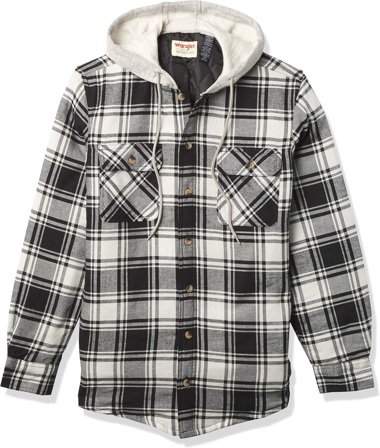 Wrangler Authentics Men's Long Sleeve Quilted Lined Flannel Shirt