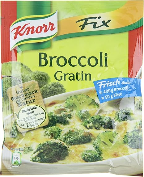 Knorr Fix For Broccoli Gratin Fix Fur Broccoli Gratin Total Weight 54 Grams Amazon Co Uk Grocery