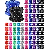 Cozypower 100 Pcs Paisley Neck Gaiter Bulk Seamless Bandanas UV Balaclava Face Mask Headband for Men Women Sports Running