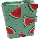 Shag Wear Small Watermelon Fruit Wallet for Women and Teen Girls Vegan Faux Leather 4.5" Green