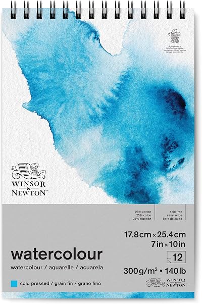 Winsor & Newton Watercolour Paper Pad 17.8 x 25.4 cm 12 Sheets 300 gsm