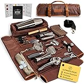 Professional Bartender Kit Travel Bag with Cocktail Shaker Set | Portable Bartending Mixology Bar Set with 18/28 oz Boston Shaker | Pro Bar Tools Perfect for Home, Bar, Parties, Beach, BBQ | 24 Pcs