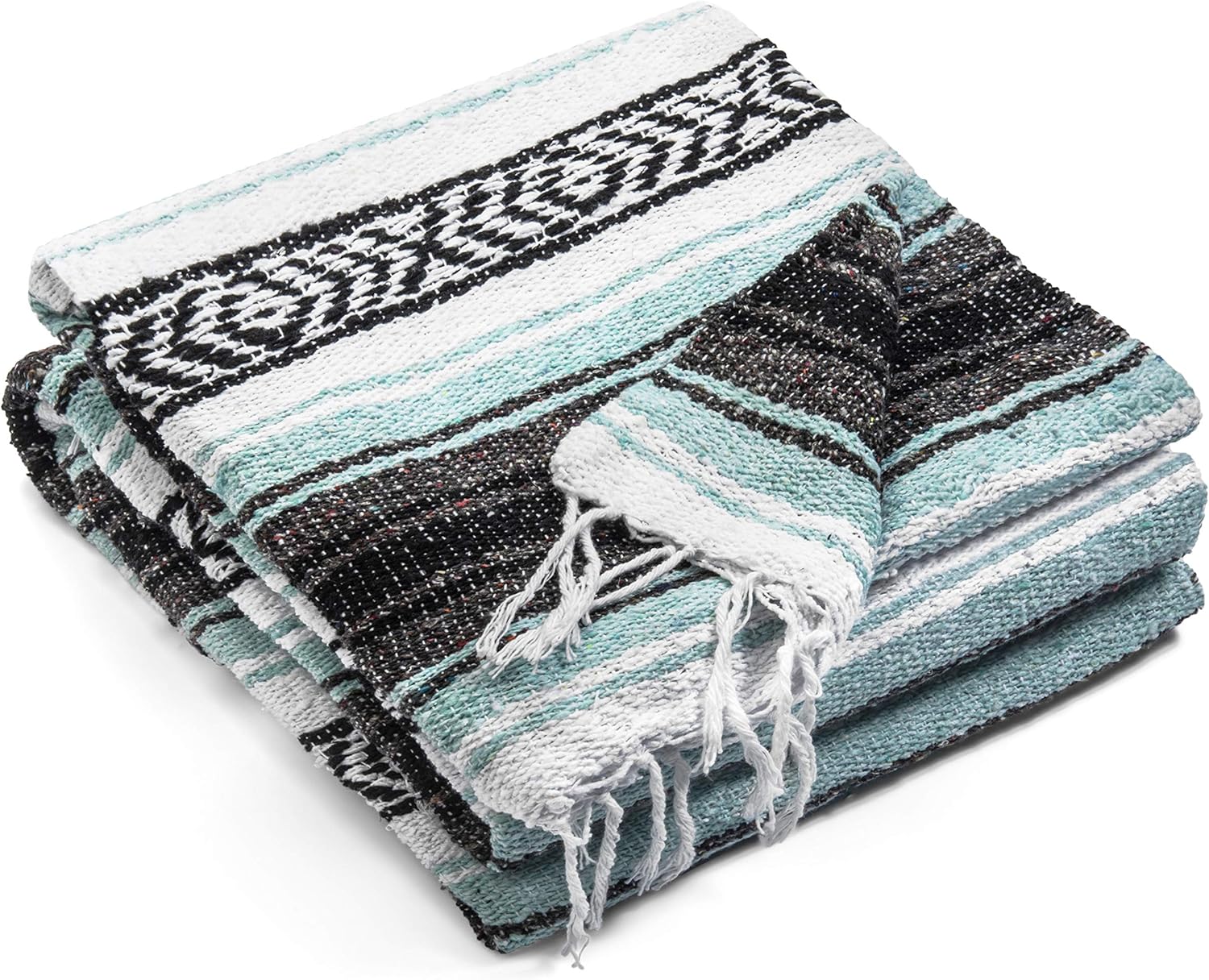 Authentic Mexican Blanket - Premium Yoga Blanket Beach Blanket - Perfect Picnic Blanket, Travel Blanket, Outdoor Blanket - Well Made Yoga Bolster: Clothing
