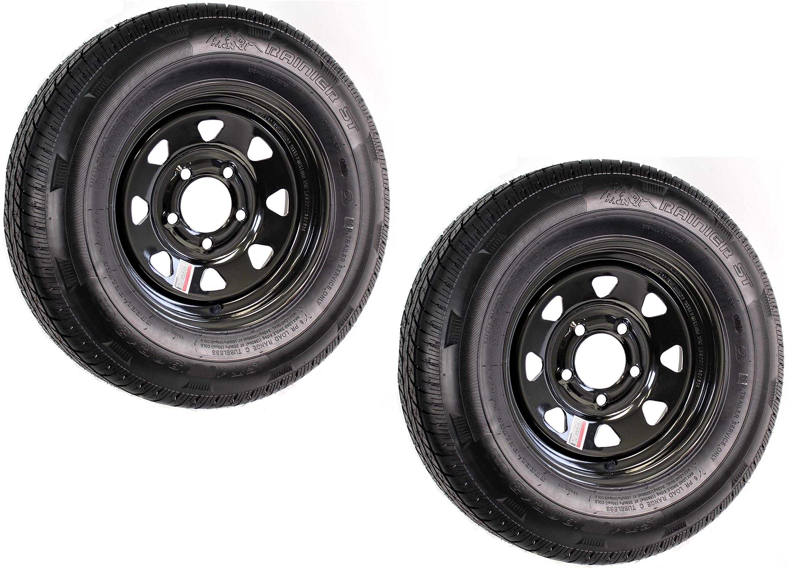 2 Pack Radial Trailer Tire Rim St185 80r13 Lrd 5 4 5 Black Spoke Wheel 3 19 Cb Buy Online In Jamaica At Jamaica Desertcart Com Productid 182102698