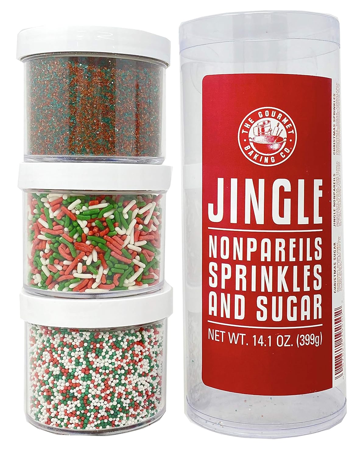 The Gourmet Baking Company Christmas Sprinkles, Sugar Sprinkles
