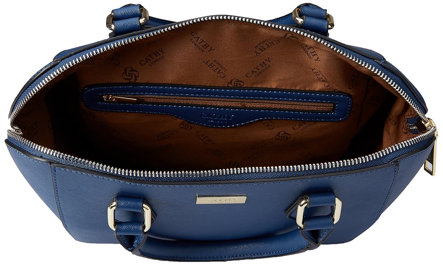 cathy london women's handbag, colour- blue, material- synthetic leather