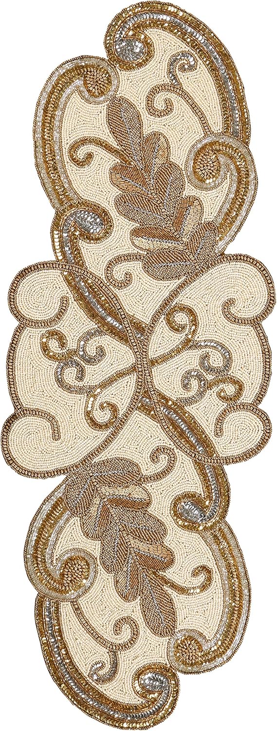 Best Beaded Table Runner Gold