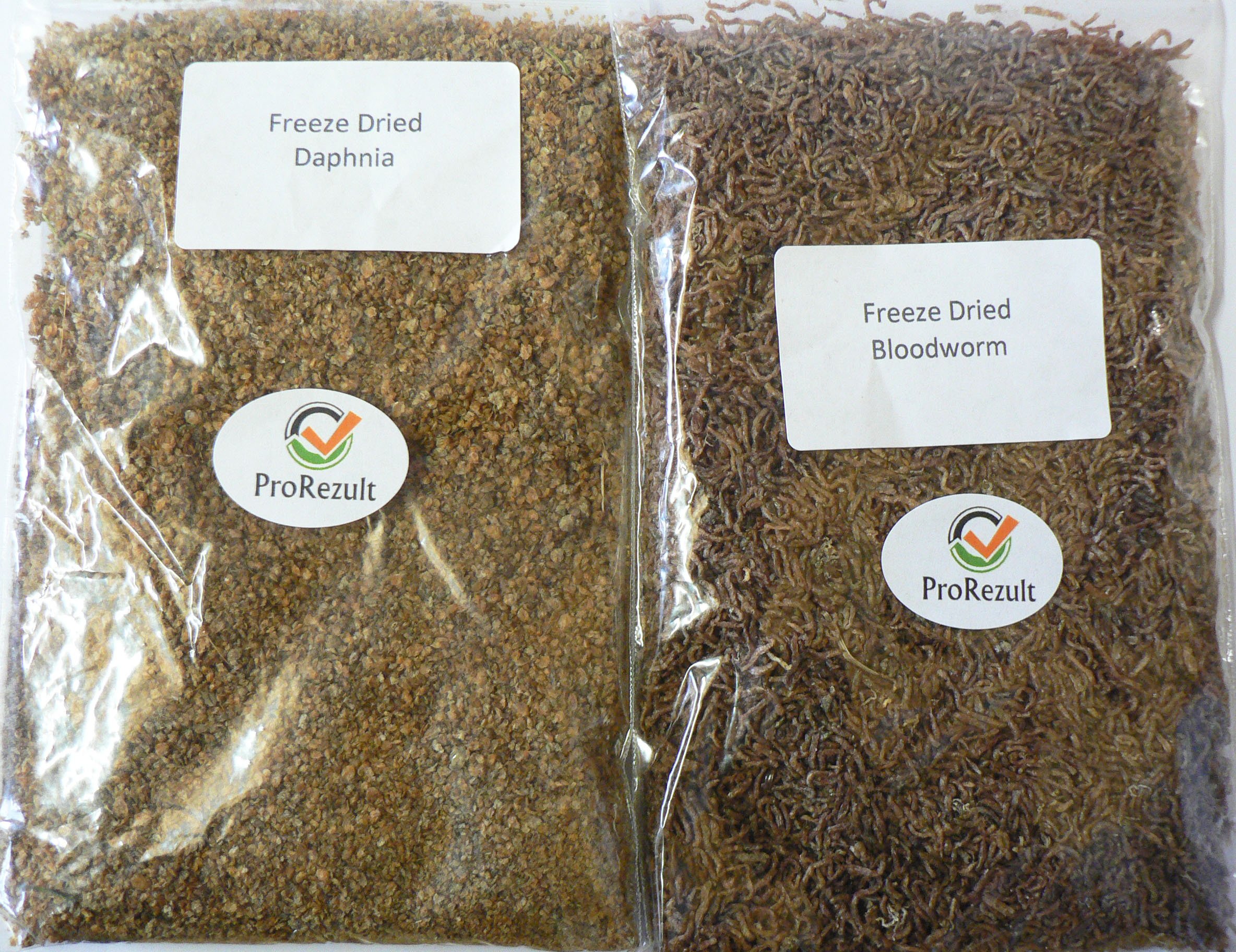 PROREZULT Freeze Dried Bloodworm and Daphnia Twin Pack Aquarium Tropical Fish Food