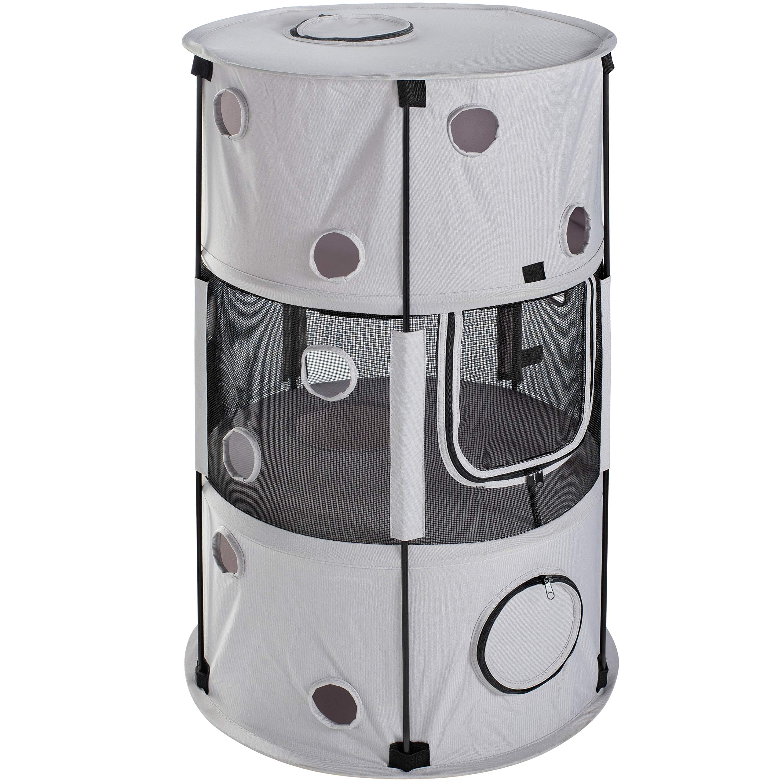 WeRChristmas Foldable Cat Playing House - Light Grey