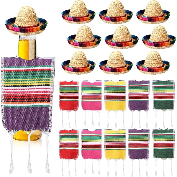 Mexican Man Serape Poncho Sombrero Playing Guitar Stock Photo - Image