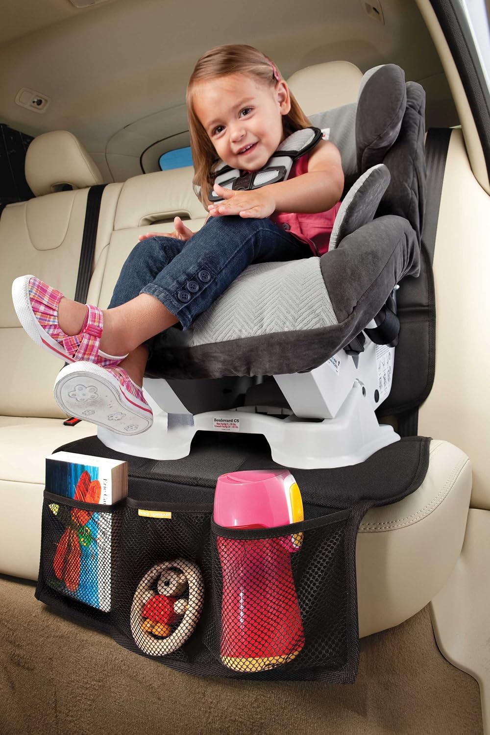 Prince Lionheart All-In-One SeatSaver | Protects Car Seats From Damage | Front Panel Mesh Pocket | Non-Slip | Rear Anchor | Isofix Compatible | Fits All Seats – Black - Image 5