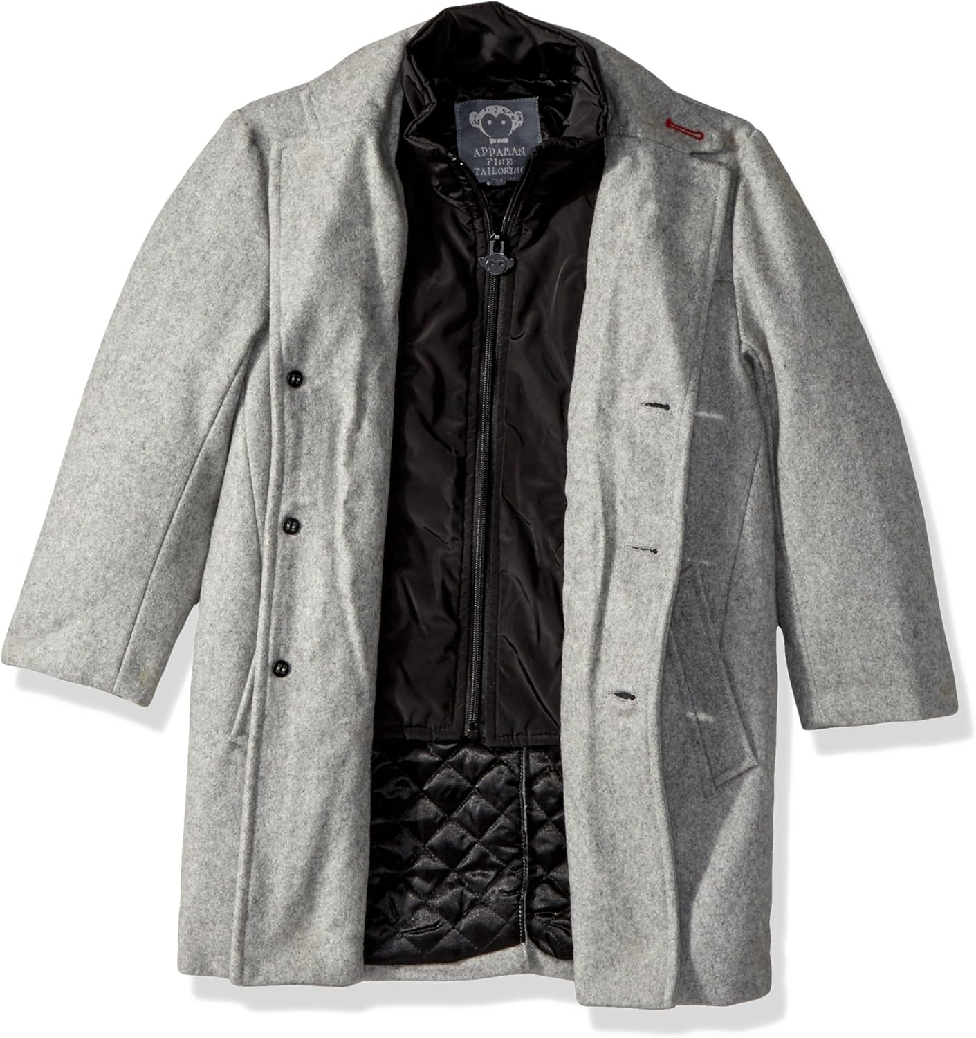 Appaman Boys' City Overcoat, Stone Grey, 2T: Clothing