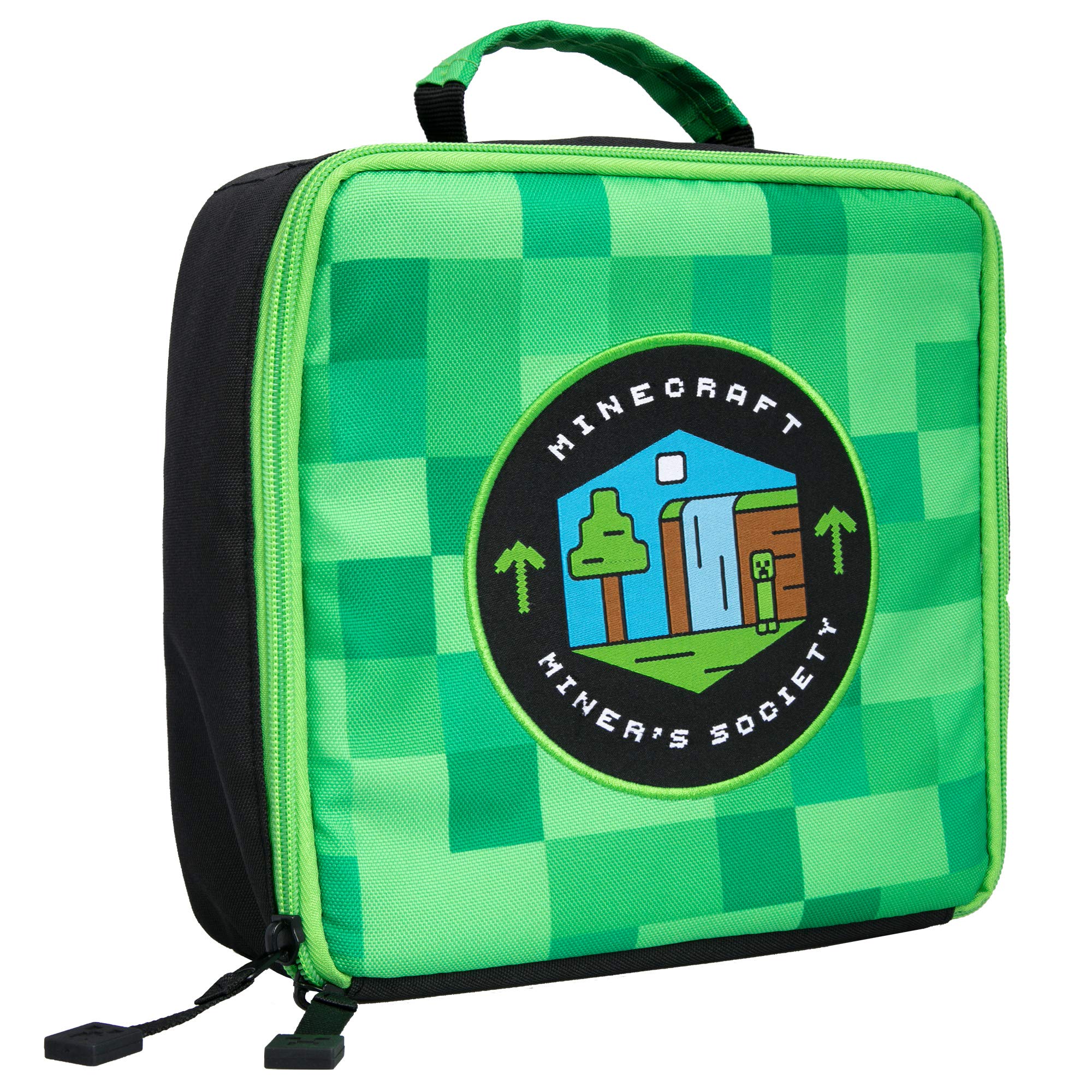 Minecraft Childrens Kids Official Miners Society Green Lunch Box