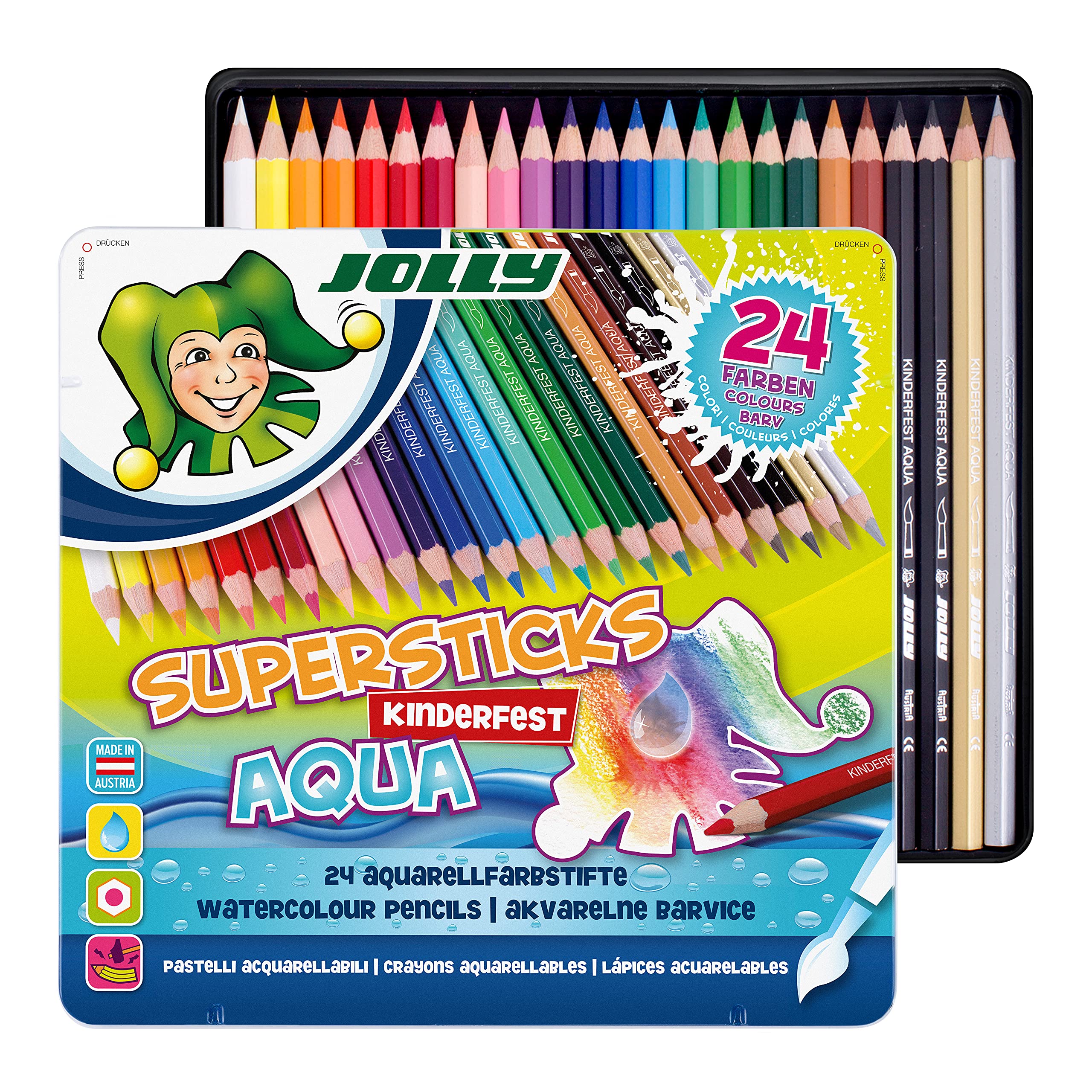 Jolly – Supersticks Aqua Watercolour Pencils 24 Farbstifte Aqua