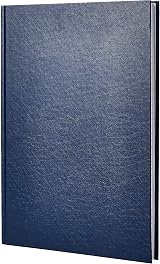 Q-Connect Dark Blue Feint Ruled Casebound Notebook 192 Pages A5