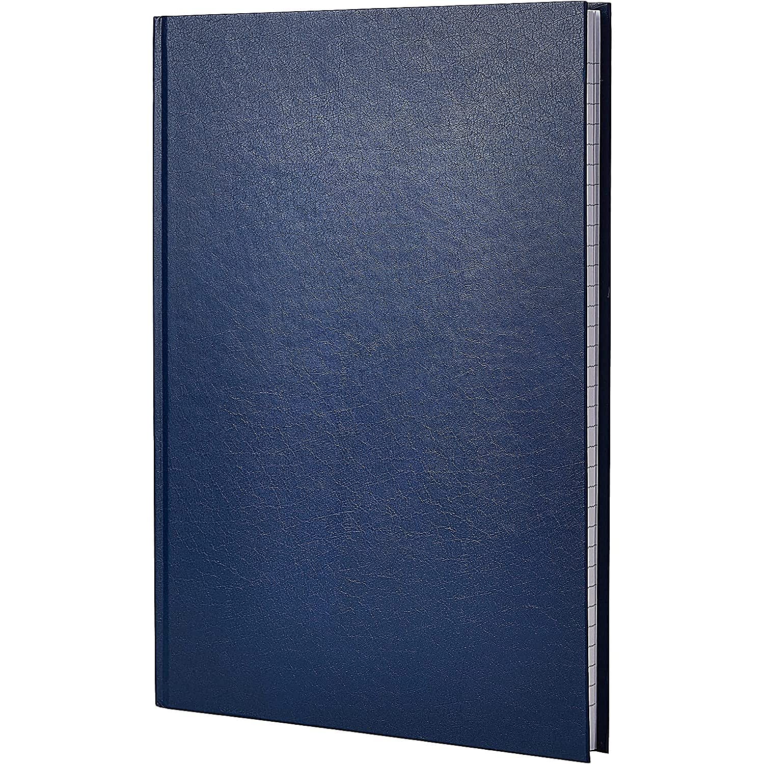Q-Connect Dark Blue Feint Ruled Casebound Notebook 192 Pages A5