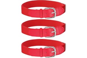 Hercicy 3 Pieces Adult and Youth Baseball Softball Uniform Belts, Adjustable Size Uniform Belt