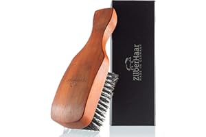 ZilberHaar Major Hair & Beard Brush for Men - Boar Bristles and Pearwood - All Beard and Hair Types - Made in Germany