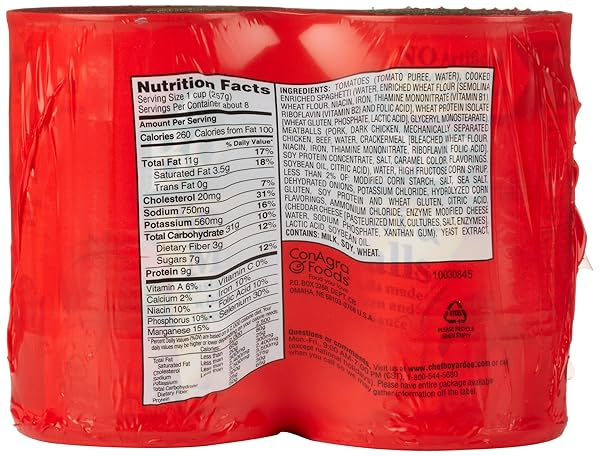 CHEF BOYARDEE SPAGHETTI AND MEATBALLS, 14.5 OZ CANS, PACK OF 4