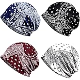 ELLEWIN Cotton Slouchy Beanie Hip-Hop Soft Lightweight Running Beanie Adult Skull Hats Cap for Men Women