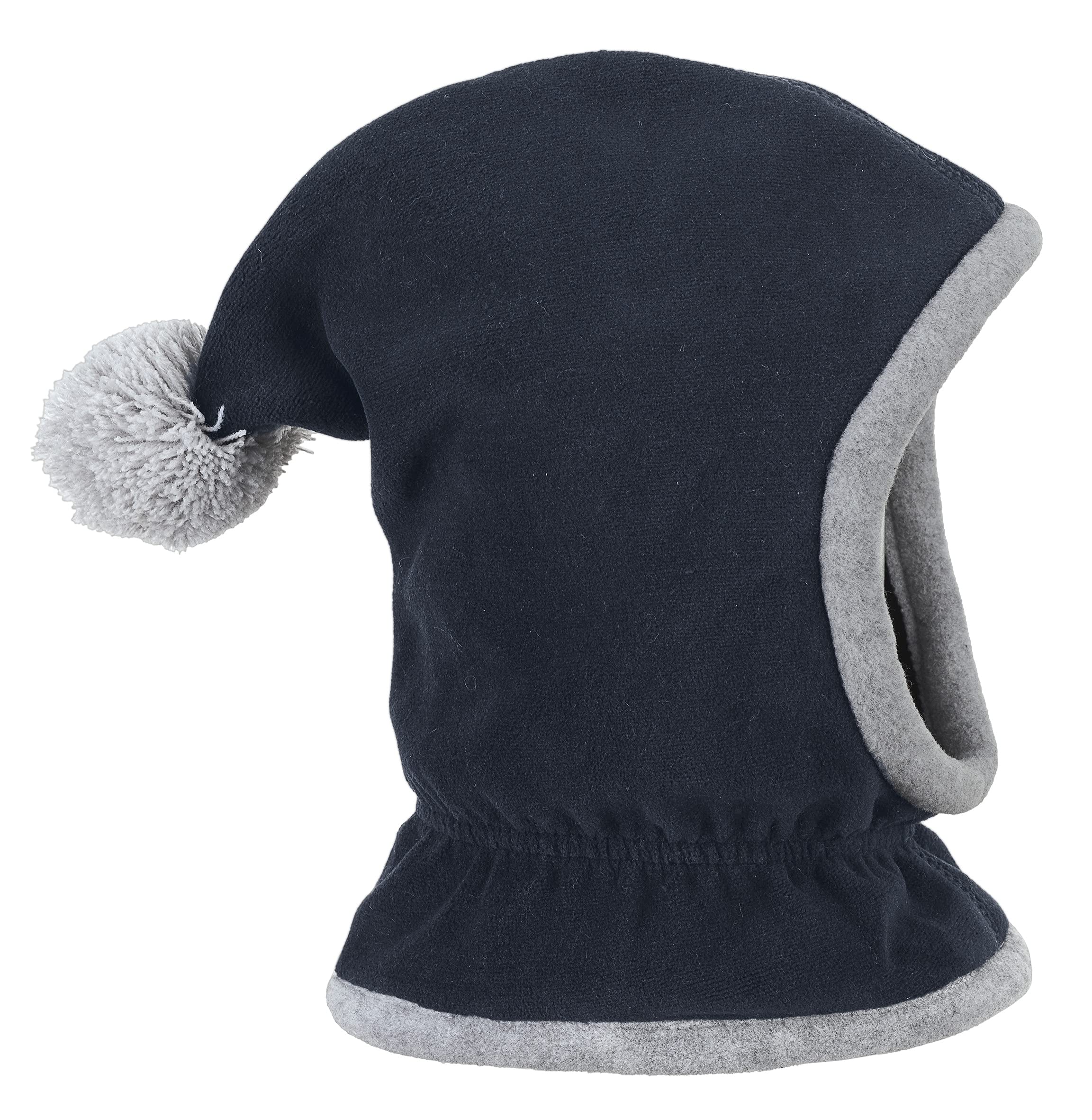 Sterntaler Unisex Baby Schalmütze mit Bommel Mütze, Marine, 45 2