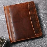 Jajmo Legacy Leather Business Portfolio Padfolio Resume Folder Men &amp; Women | Professional Document Organizer, Leather Binder with Writing Pad, File Folder for Meetings, Stylish for Office, Gift &amp; Travel