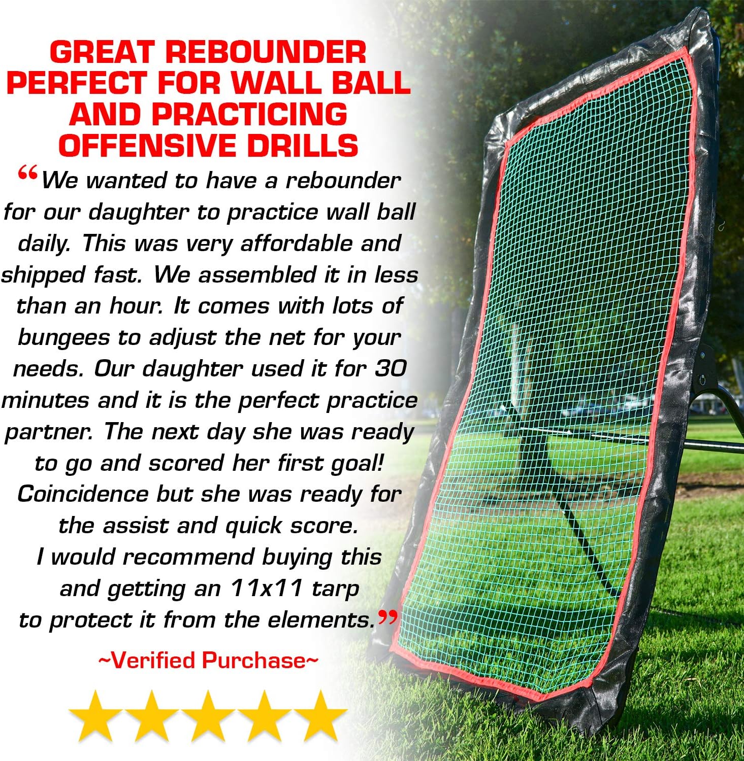 Lacrosse Scoop Premium 4x7ft Lacrosse Rebounder : Sports & Outdoors