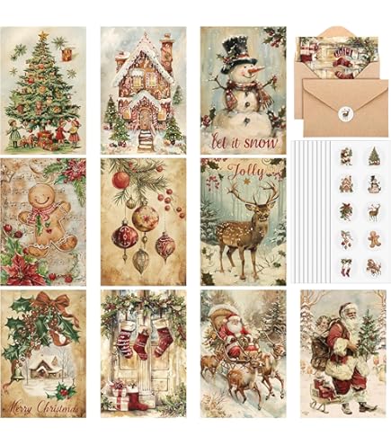 ⭐︎希少 50s USAデッドストック クリスマスカードセット ヴィンテージ ✴︎希少 50s USA デッドストック クリスマスカードセット