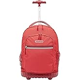 Travelers Club 18" Rolling Backpack with Shoulder Straps, Red