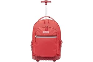 Travelers Club 18" Rolling Backpack with Shoulder Straps, Red